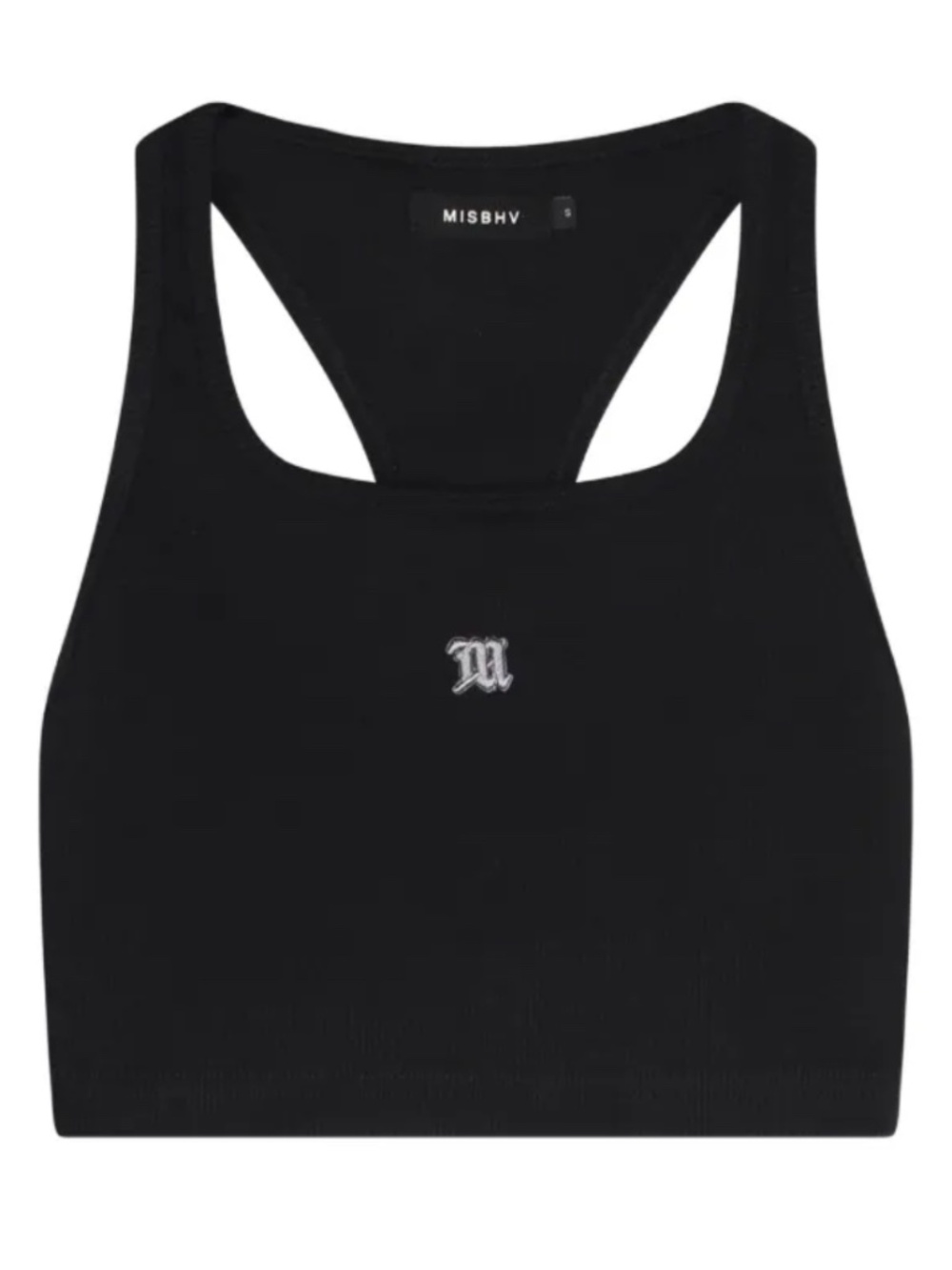 MISBHV The M-logo Embroidered Top Black Cropped Tank Top NWT